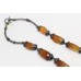 String Necklace Women 925 Sterling Silver Natural Orange Agate Gem Stones B12
